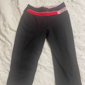 Adidas Pink and Black Clima 365 Athletic Capri Pants